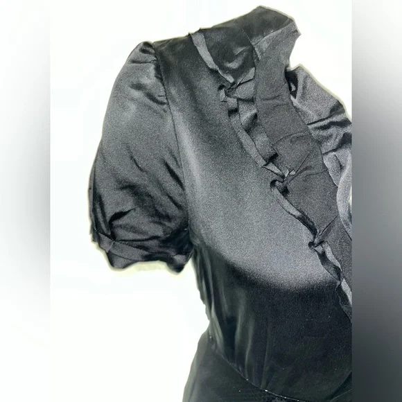 HP🎉BCBGMaxAzria Mock Black Dress - Picture 4 of 8